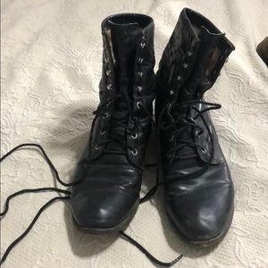 Justin Women’s Black Combat Style Lace Up Boot